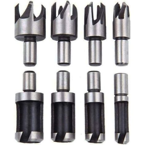 Foret À Bouchons En Bois - Acier Haut Carbone - Pour Fabrication Chevilles Liège - 8 Pièces (6 mm 10 mm 13 mm 16 mm) (1/4)