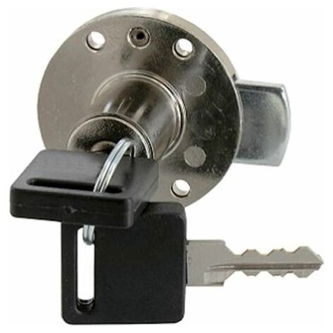 Cerradura cilíndrica D40, distancia entre ejes 20, plateada, 1 pieza - Vynex