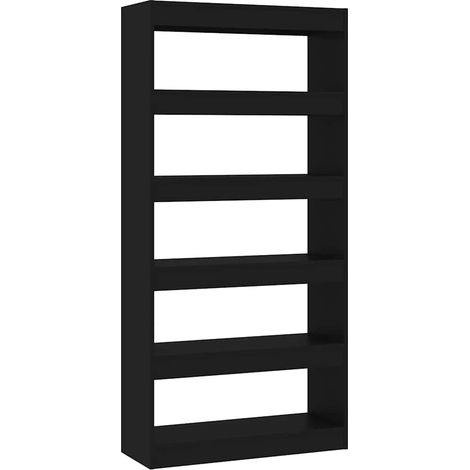 Maison Exclusive - Estantería/divisor madera de ingeniería negro