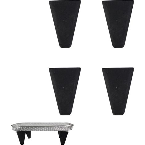Juego de 4 soportes de silicona para freidora de aire/deshidratador, que incluye una cesta apilable de varios niveles, una rejilla y una parrilla. Base triangular.