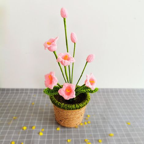 Tournesol artificiel tissé à la main, fleur simulée pour la décoration intérieure en pot. (1/5)