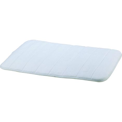 King Home TAPPETO BAGNO ANTISCIVOLO BIANCO in velluto di corallo 60x40 cm (1/4)
