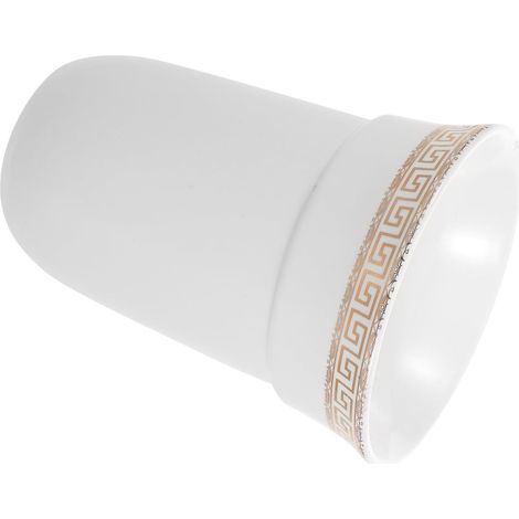 Porte-brosse de toilette en céramique mate avec base sphérique, support de rangement pour brosse de salle de bain et nettoyage des toilettes (1/5)