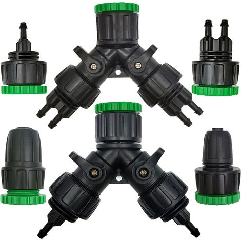 (J-2PCS)WUJIE-Adaptateur de séparateur de tuyau HP Tap, outil de tube à 2 voies et 4 voies, connecteur 1/2 en effet 3/4 en effet à 1/4 e (1/4)