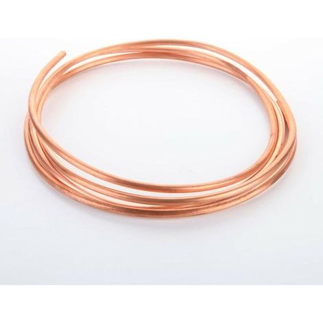 Fil de cuivre souple de 2 m, tube en cuivre pour tuyau de refroidissement, diamètre extérieur 3 mm x (1/4)