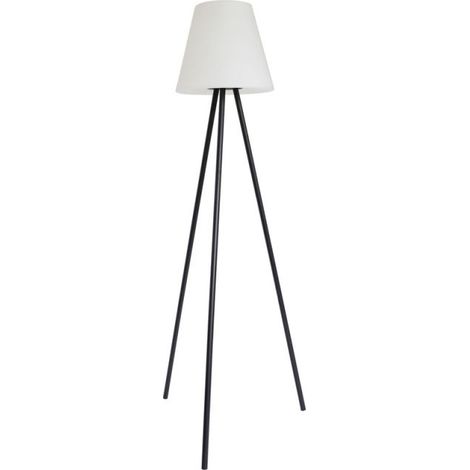 Xanlite - Lampadaire Solaire IP44 RVB Blanc Rechargeable USB Polyéthylène 2h d'autonomie - LADSORVBWR (1/8)