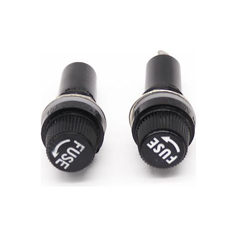Comprend un porte-fusible 6×30, vis à fond rond, noir, 13,5 mm. (1/4)