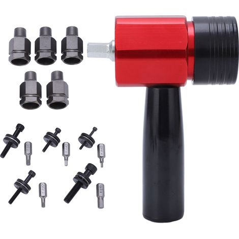Pince à riveter électrique adaptateur en acier haute carbone, tête silencieuse pour tôles M3 M4 M5 M6 M8 (1/5)