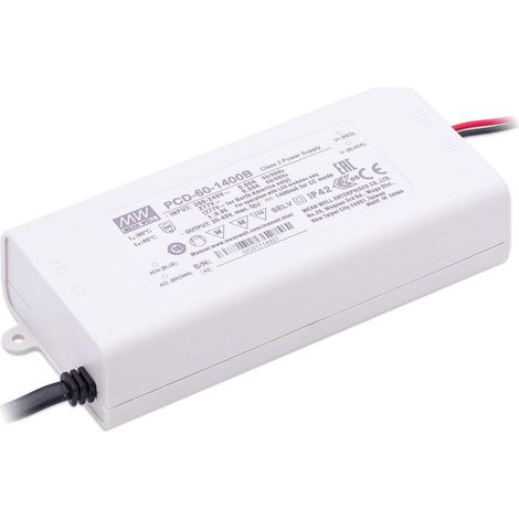 Mean Well PCD-60-1400B LED Treiber dimmbar TRIAC 25-43V 1400mA Konstantstrom CC (1/4)