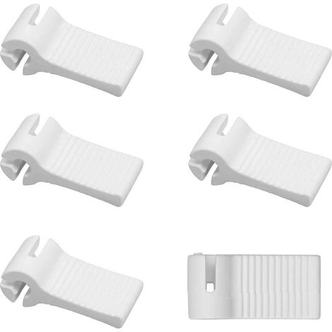 Windhager - Lot de 5 crochets bouchon pour fixation voile solaire Blanc