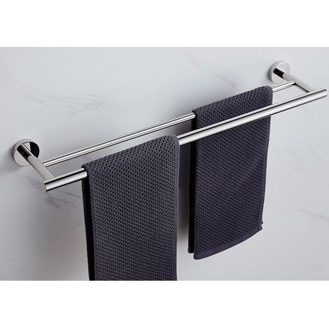 304 stainless steel double rod towel rack, suitable for kitchens, bathrooms and other humid places, double-layer design