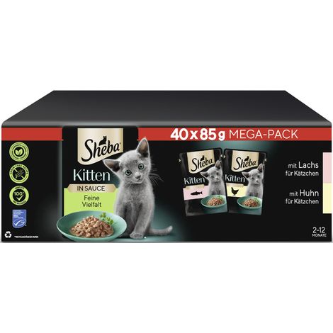 Sheba Kitten Auswahl an Geschmacksrichtungen, 40 Beutel à 85 g (1/3)