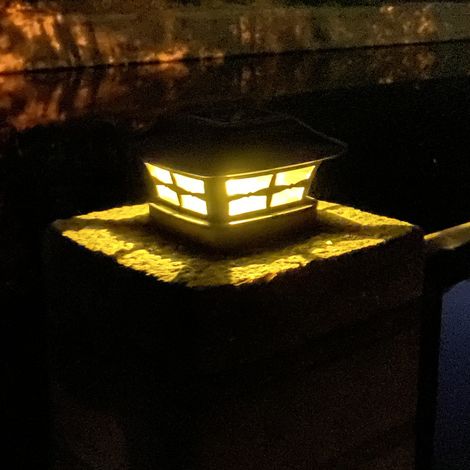 Lampes solaires pour poteaux, 2 modes d'éclairage, LED, pour terrasse, clôture, poteaux en bois, décoration de jardin-AquaForge