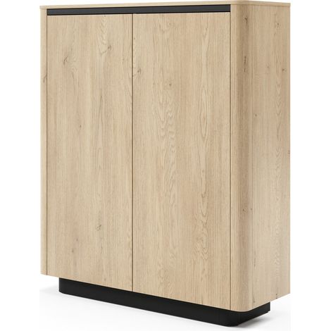 Selsey Torro- Highboard 2-türig, Cremona Eiche Schwarz, 113 cm