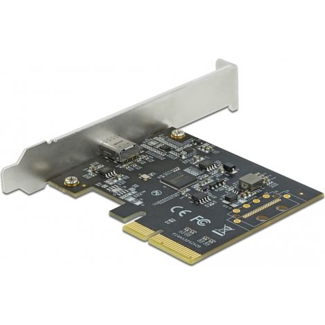 DELOCK CARTE PCI EXPRESS X4 VERS 1 X EXTERNE SUPERSPEED USB 20 GBPS (USB 3.2 GEN 2X2) USB TYPE-C™ FEMELLE (89036) (1/5)