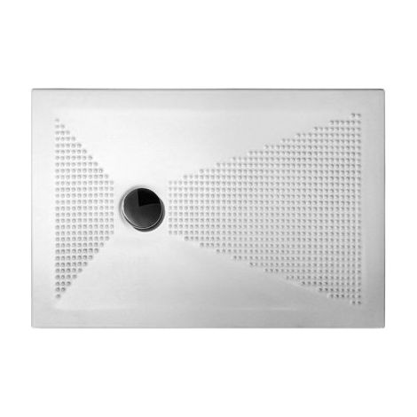Piatto doccia rettangolare ceramica 80x120cm h 3 bianco lucido slim Althea UP