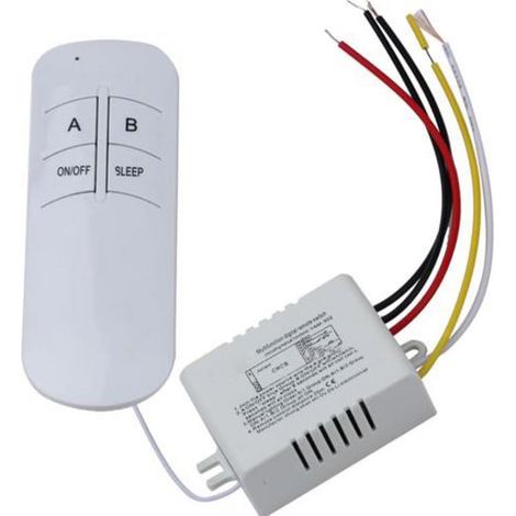 2-Wege-Ein/Aus-Schalter, 220 V, kabellos, digital, mit Funkfernbedienung, neu (1/5)