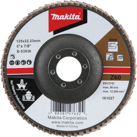 Disque à lamelles MAKITA B-53936 "Z" 125/22,23 Grain 60 (1/2)