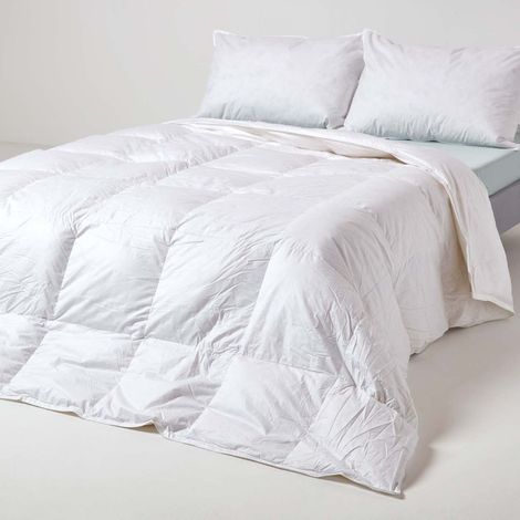 HOMESCAPES Luxury White Duck Down 13.5 Tog Single Size Winter Duvet