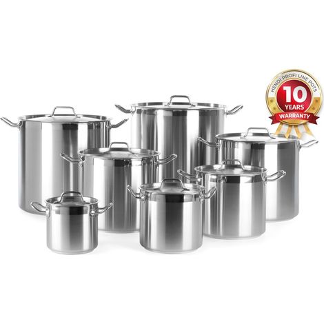 Profi Line hoher Topf mit Deckel, Sandwichboden, 3 l, Durchmesser 160 x 150 mm (Höhe) - Hendi 832004 (1/5)