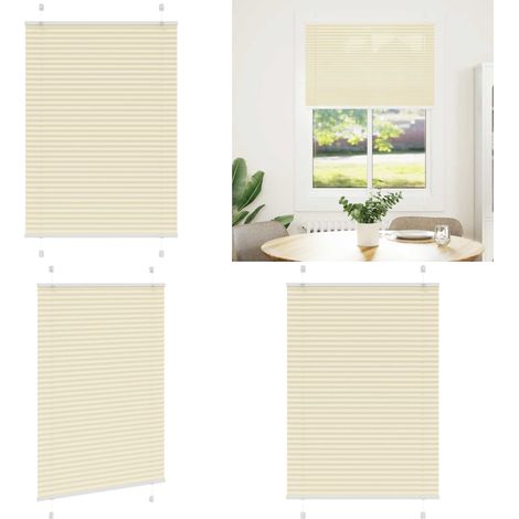 vidaXL Plissee Creme 90x150 cm Stoffbreite 89,4 cm Polyester (1/5)