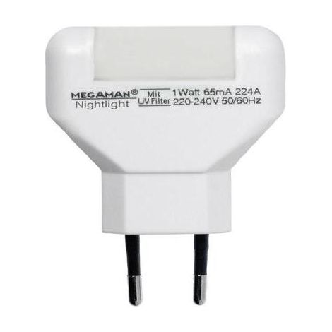 Megaman MM001 luz nocturna LED blanca cálida diseño rectangular