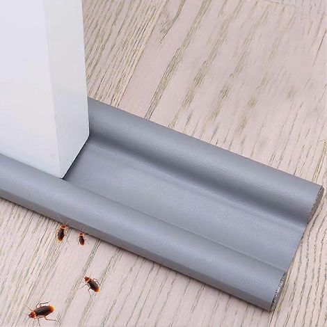 Joint d'étanchéité double face contre le chaud et le froid pour bas de porte avec revêtement en cuir PU, coupe-courant d'air pour la maison (1/4)