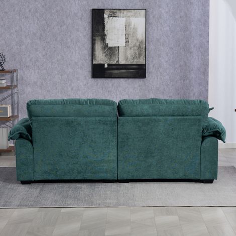 Canapé à coussins double épaisseur en chenille (Mousse à mémoire de forme + Ressorts ensachés) — Un canapé deux places confortable  le choix idéal pour les petits salons et les appartements. (1/4)