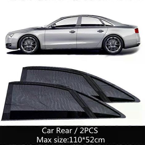 Pare-soleil de voiture (1 ou 2 pièces) - Protection UV - Rideaux en maille - Moustiquaire pour vitres avant, arrière et latérales de SUV - 2 pièces - Lunette arrière (1/5)