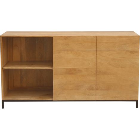 Sideboard Industrie-Stil Mangoholz und Metall YPSTER