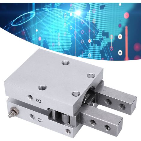 Vérin à double tige en alliage d'aluminium, vérin pneumatique 0,7 MPa (1/5)