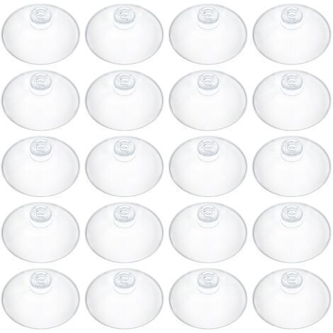 [JAMAIS UTILISÉ]20 ventouses en Plastique Transparent de 5,5 cm pour l'organisation et la décoration de la Maison - Ventouses adhésives pour Les fenêtres et Les Portes en Verre de la Salle de Bain (1/4)