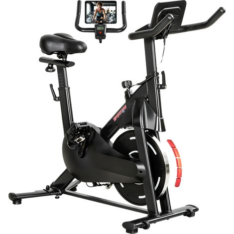 Vélo d'appartement, Résistance magnétique réglable, Écran LCD, noir (1/5)