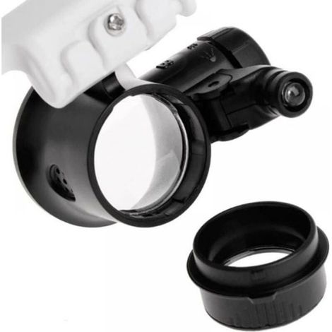 Loupe réglable Tête de Tête de Tête Loupe avec Lumière LED 8 X 15 X 23 X Lunettes Jumelles Loupe Mains Libres Loupe pour Lire, Lou (1/4)