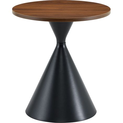 2er-Set Couchtische in Nussbaumoptik, Melaminplatte und schwarze Metallbasis (1/5)