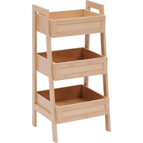 Cane scaffale a 3 livelli h80cm legno chiaro - 5five