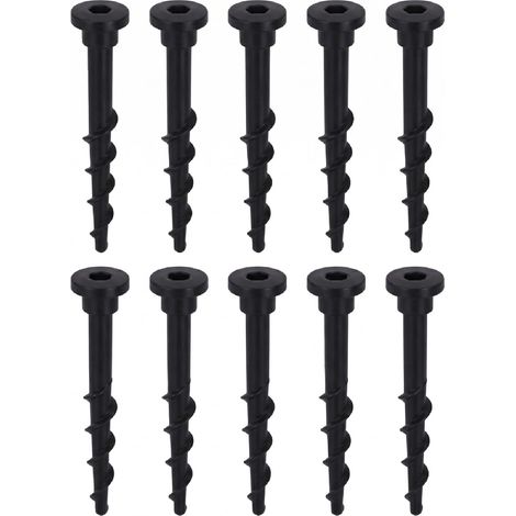 Vis de Fixation pour Station de Charge, Vis Tondeuse Robot en Plastique Résistant aux Chocs, Piquets de Terre avec Ancrage en Spirale, 10 Vis 14cm Compatibles avec 105, 305, 308 (1/5)