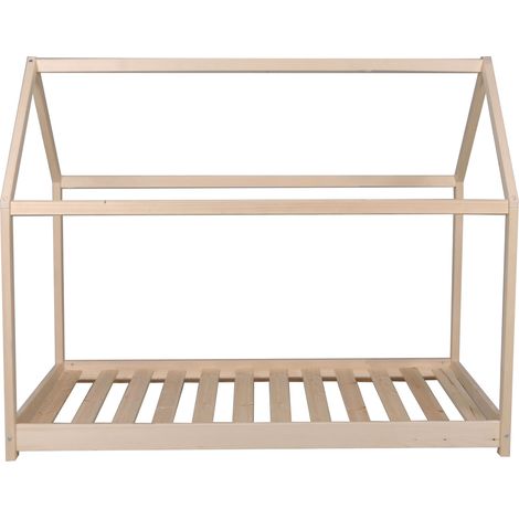 Lit cabane enfant en bois naturel 90x200 - LT14004 (1/3)