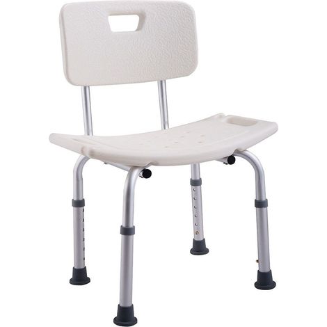 Kibath Asiento con respaldo cuadrado acabado BLANCO mate fabricado en ABS (1/5)