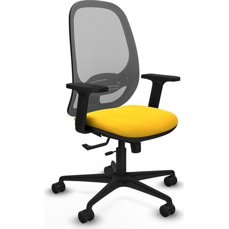 Silla de oficina piqueras y crespo Cilanco cuero sintético gris amarillo (1/2)