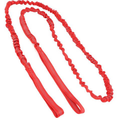 Guidon de vélo enfant rouge, sangle de traction vélo, corde de remorquage parent-enfant, ceinture de sécurité cycliste (1/5)