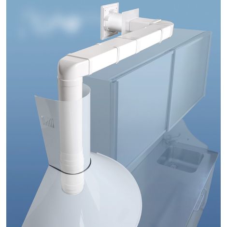La ventilation pmv157b Plaque pour passages a mur de tube rectangulaire a rond avec valve de non-retour, 150 x 70 mm - 125 mm