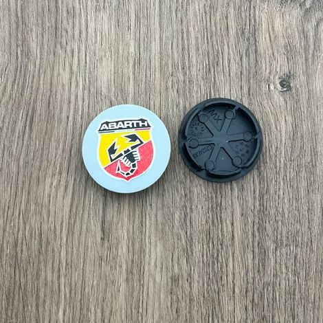 Cache-moyeu pour FIAT Abarth 500 Marea Multipl Viaggio, 4 pièces, 50 mm [Blanc Abbas]