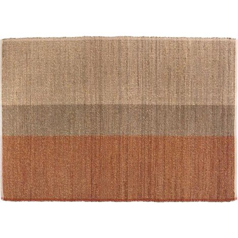 VIVARAISE - Tapis Karan en jonc de mer et coton - Terracotta (120 x 170 cm) (1/4)