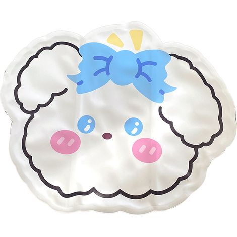 Coussin rafraîchissant pour chaise, motif chien mignon, pliable et portable, gel glacé délicat pour l'été, idéal pour étudiants et employés de bureau. (1/5)