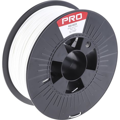 Filament pour imprimante 3D RS PRO, PLA, Ø 1.75mm, Blanc, 1kg, FDM ( Prix pour 1 ) (1/3)