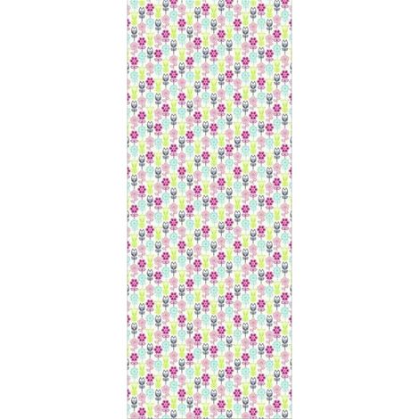 Panneau mural douche en alu-composite VIPANEL - Inspiration Nature Décor Fleurs Graphiques - Finition Mat Perle - 100x255cm (1/5)