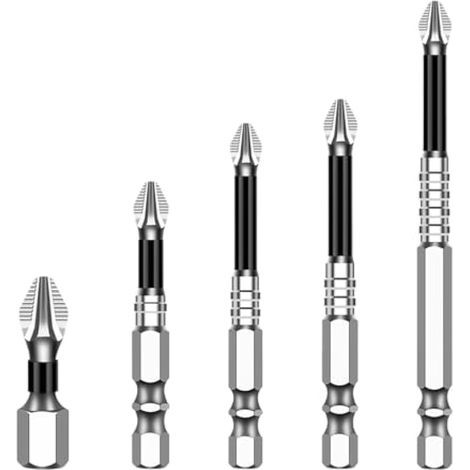 Magnetic Anti-Slip Drill Bit, Durable Alloy Rustproof Drilling Tool, Electric Drill Accessory, Appliance Repair, 5 Pieces (1/5)
