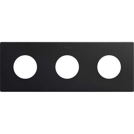 SIMON 270 Marco estética mínima para enchufes con 3 elementos negro mate 27110630-098 (1/2)