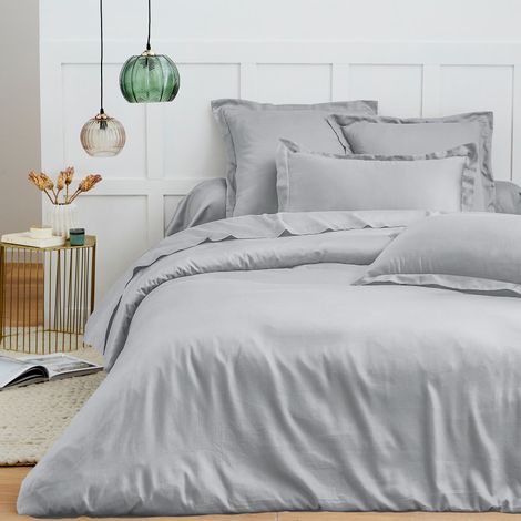 Parure de draps 4 pièces "Premium" pour lit 140 x 190 cm Nuage Coton Pur -  - (1/4)